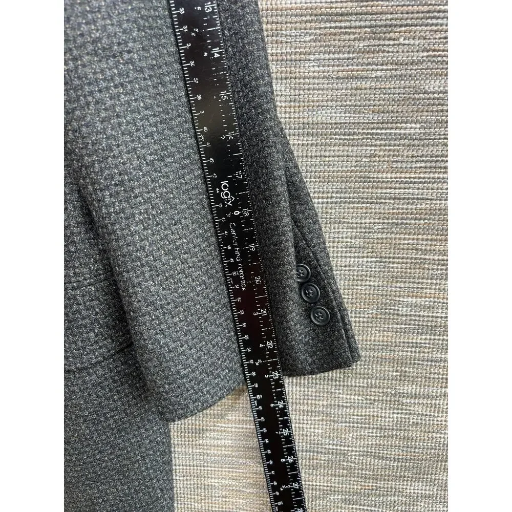Joseph & Feiss Blazer Mens 52 Gray Wool Check Tweed Sport Coat Jacket Lined